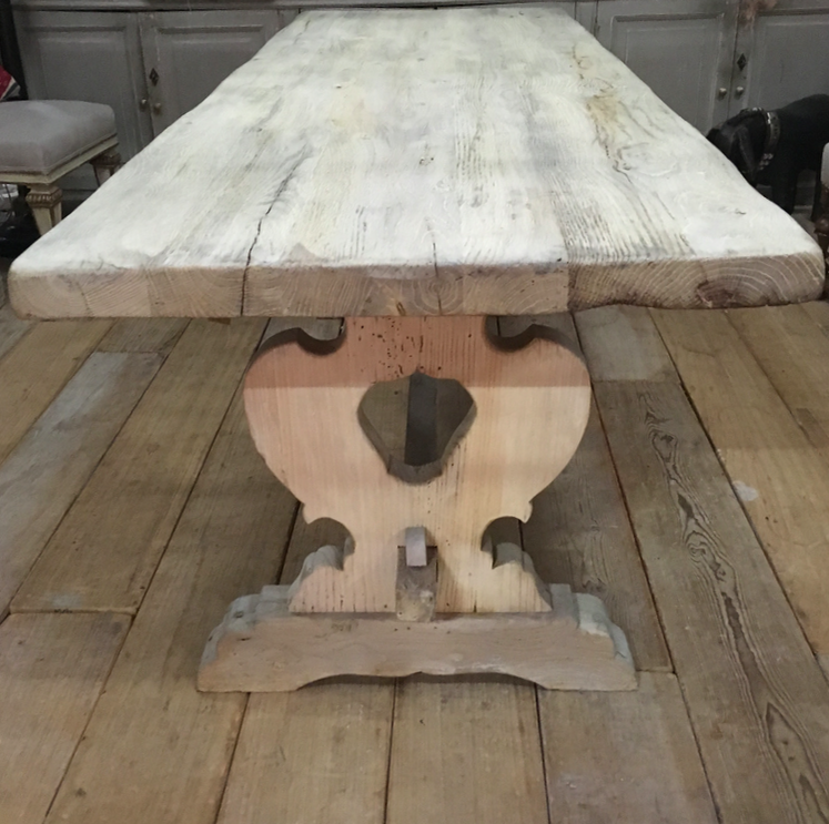 bleached oak dining table