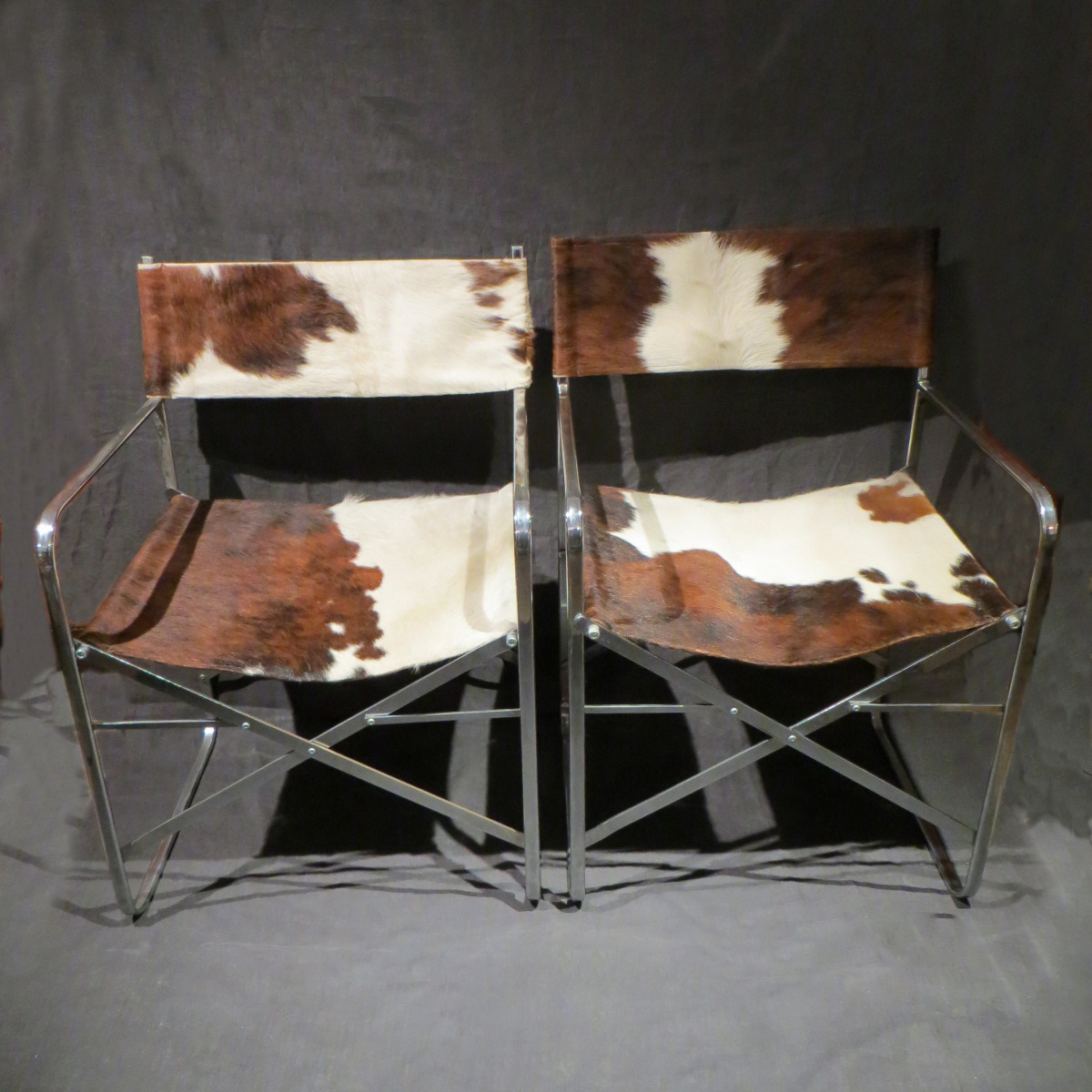 cowhide folding chair